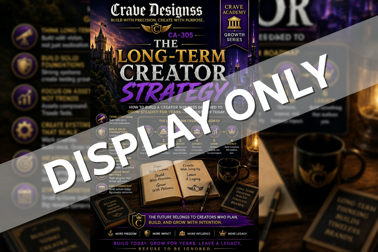 CA-305 The Long-Term Creator Strategy — Crave Academy Growth Series — Display Only