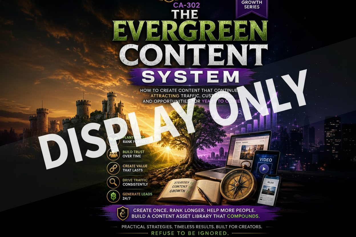 CA-302 The Evergreen Content System — Crave Academy Growth Series — Display Only
