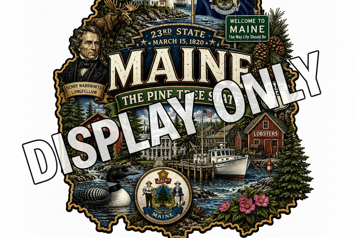 AHC-022 Maine The Pine Tree State — American Heritage Collection — Display Only
