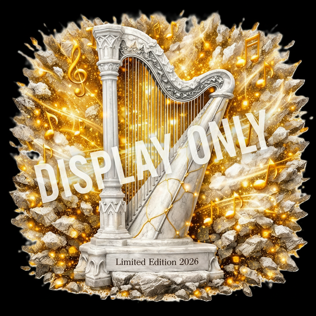 LE-008: The Harp of Sovereignty (Alabaster Edition) - Display Only
