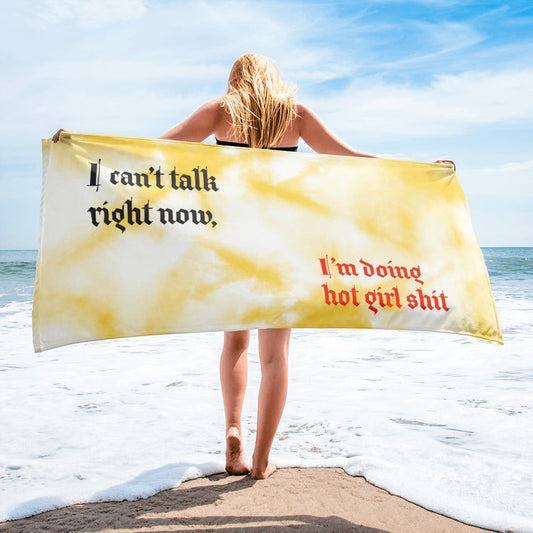 Super soft towel with vibrant all-over sublimation and terry fabric backing for extra absorbency