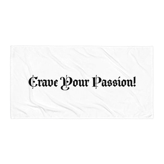 Vibrant all-over sublimation towel with soft cotton-polyester blend and absorbent terry fabric side
