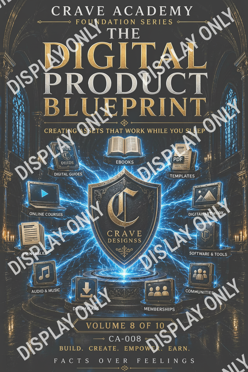 CA-008: The Digital Product Blueprint — Crave Academy Publication — Display Only