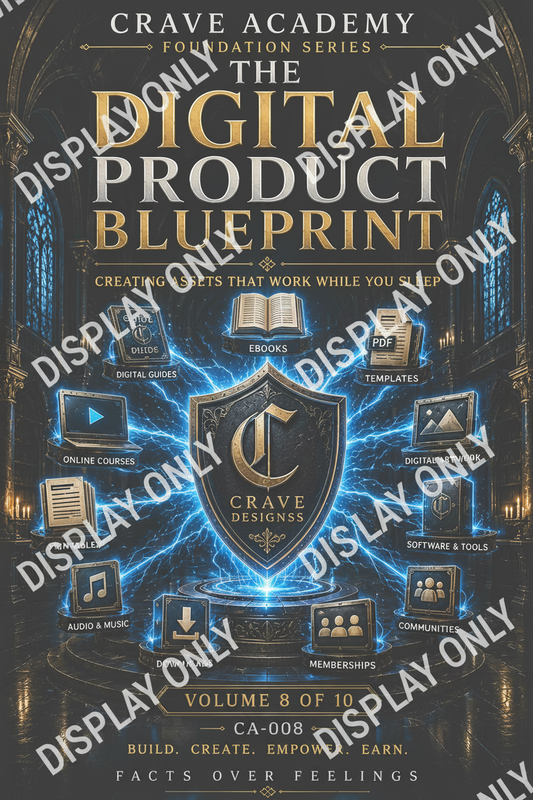 CA-008: The Digital Product Blueprint — Crave Academy Publication — Display Only