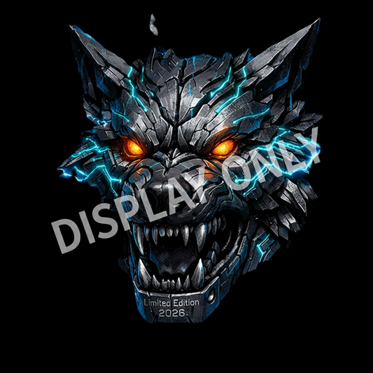 LE-026: Biomechanical Dire-Wolf (High-Voltage Edition) - Display Only
