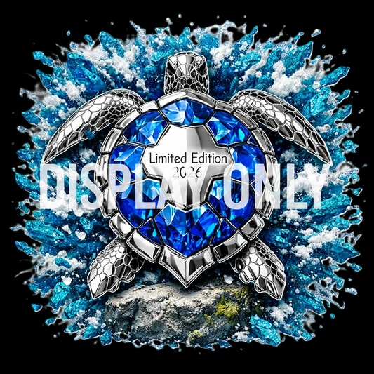 LE-011: The Crystal Sea Turtle (Sapphire Ocean Vortex) - Display Only