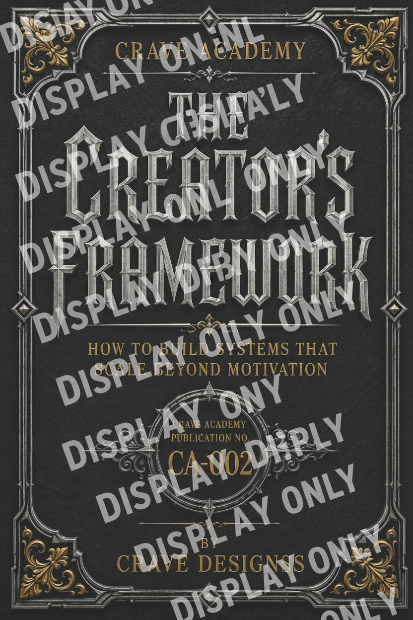 CA-002: The Creator's Framework — Crave Academy Publication — Display Only