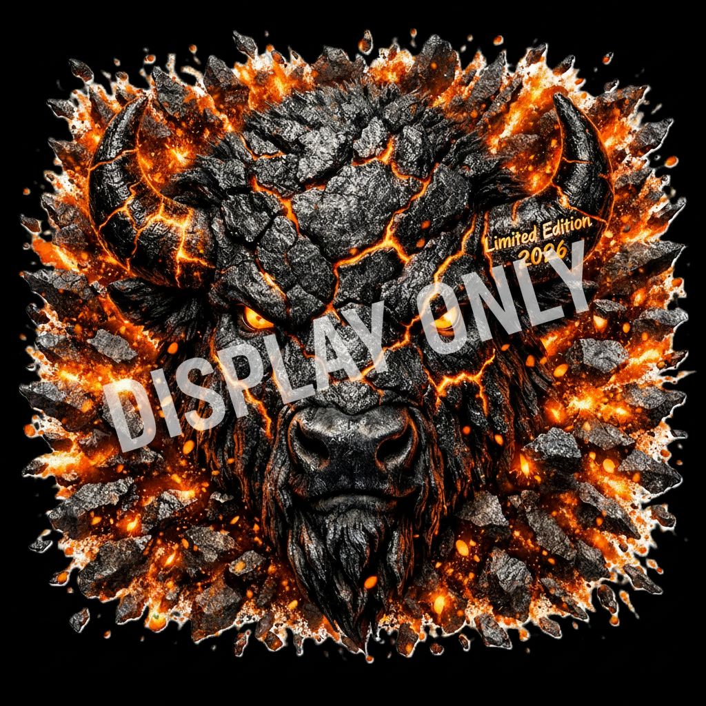 LE-009: The Volcanic Bison (Prairie Eruption Edition) - Display Only