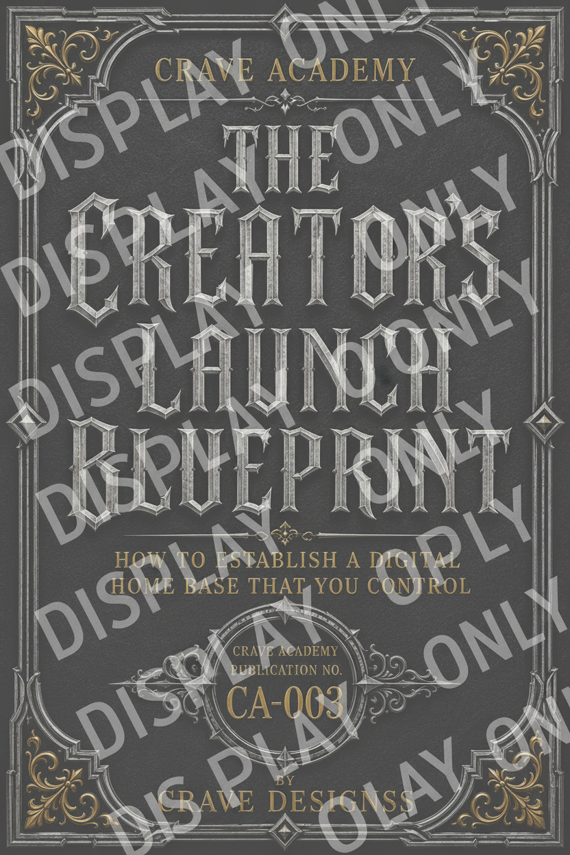 CA-003: The Creator's Launch Blueprint — Crave Academy Publication — Display Only