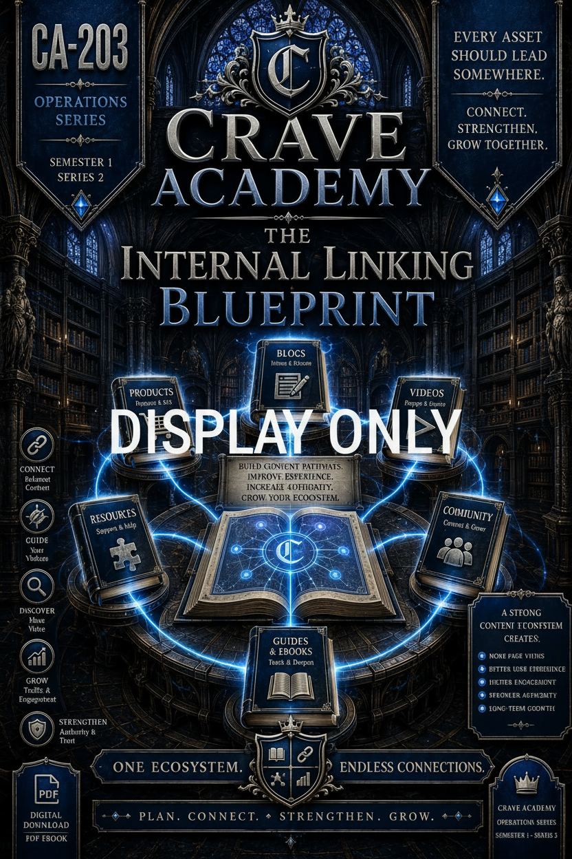CA-203: The Internal Linking Blueprint — Crave Academy Operations Series — Display Only