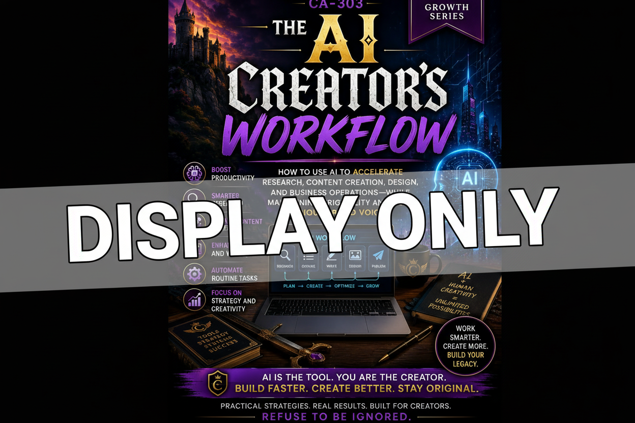 CA-303 The AI Creator's Workflow — Crave Academy Growth Series — Display Only