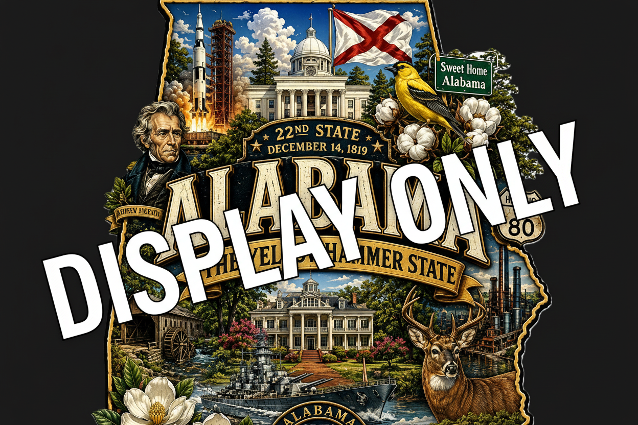 AHC-021 Alabama The Yellowhammer State — American Heritage Collection — Display Only