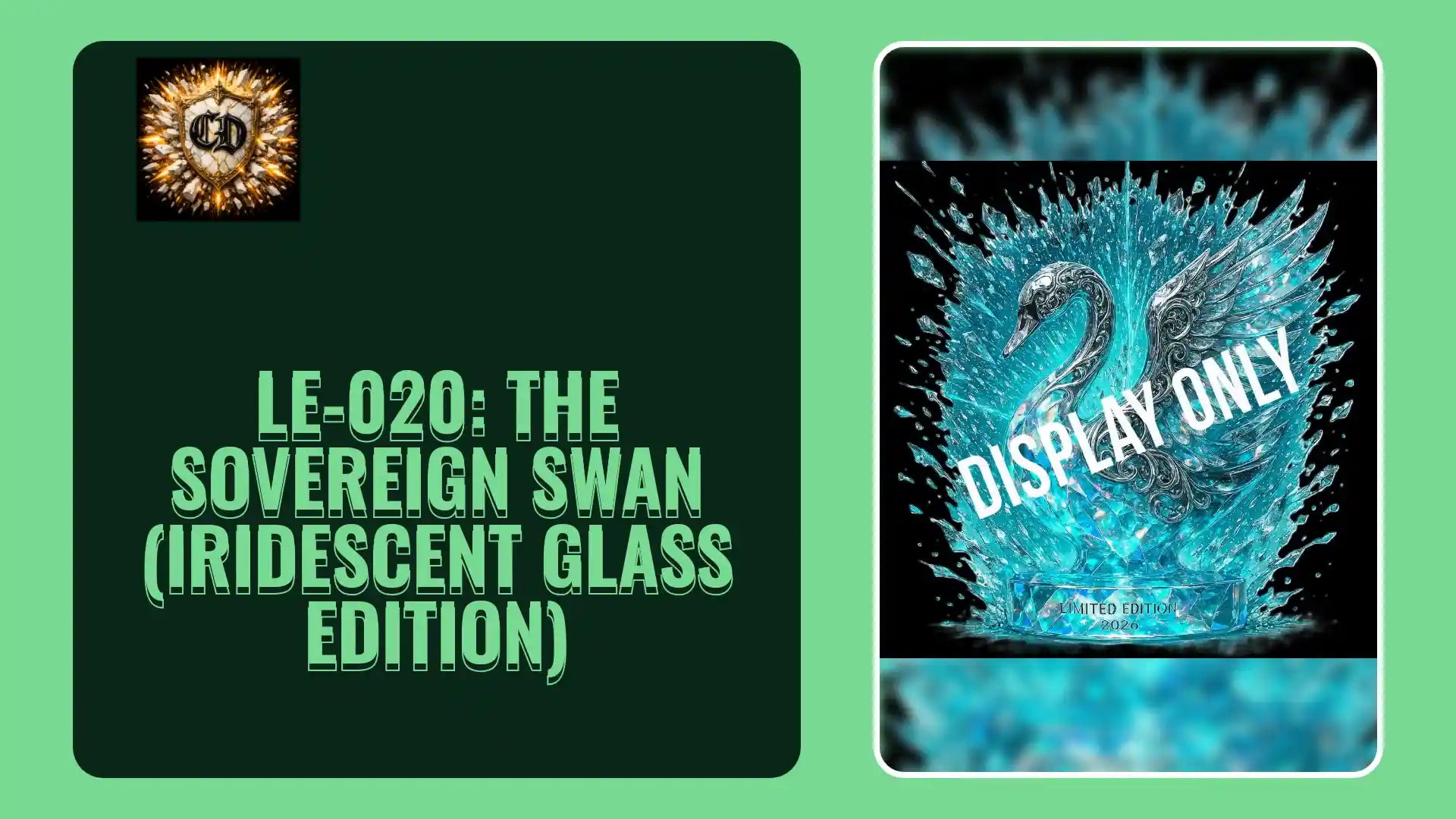 LE-020: The Sovereign Swan (Iridescent Glass Edition) by@Outfy