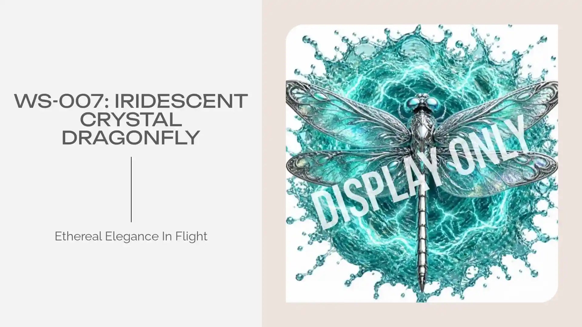 WS-007: Iridescent Crystal Dragonfly by@Outfy