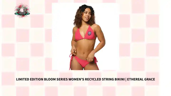 Limited Edition Bloom Series Women's Recycled String Bikini | Ethereal Grace by@Outfy