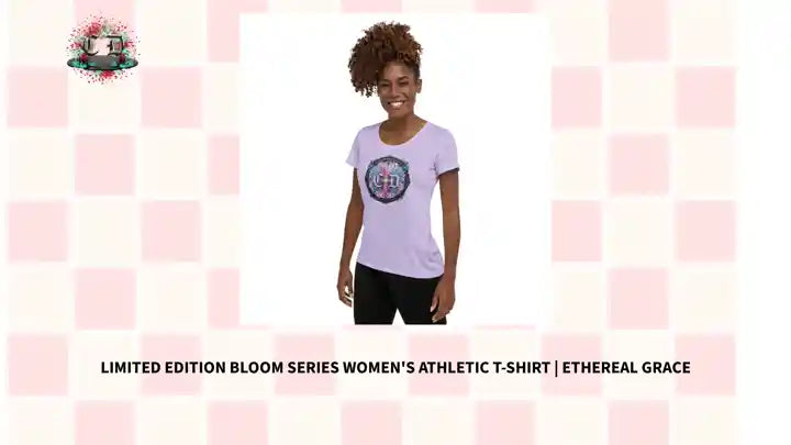 Limited Edition Bloom Series Women's Athletic T-Shirt | Ethereal Grace by@Outfy