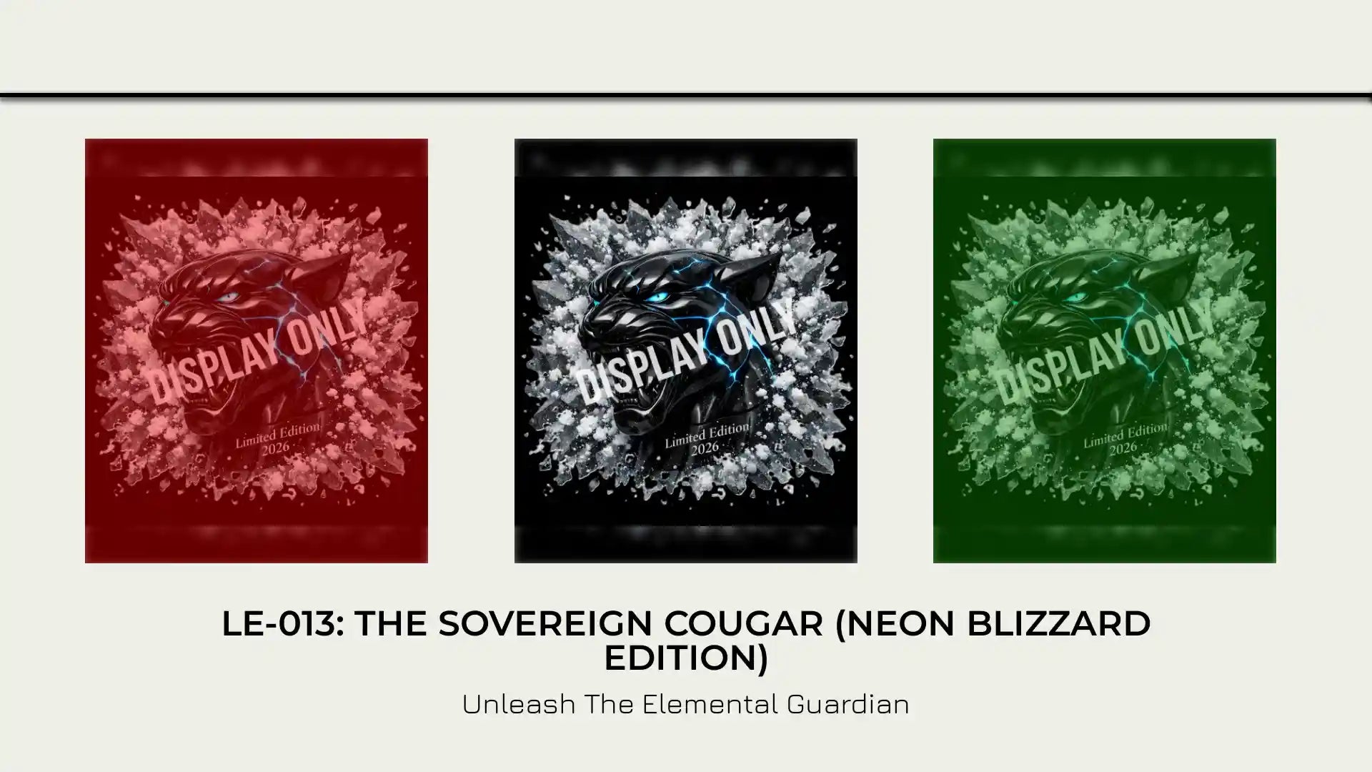 LE-013: The Sovereign Cougar (Neon Blizzard Edition) by@Outfy