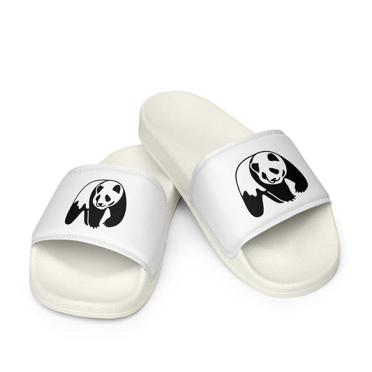 Women’s slides with cushioned faux leather strap and textured footbed for summer comfort